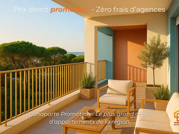 A 2 PAS DES PLAGES T2 AVEC TERRASSE 