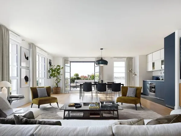 T4 de 85m2 LUMINEUX, avec 35m2 de TERRASSE intelligemment agencée - Proche métro, cadre 