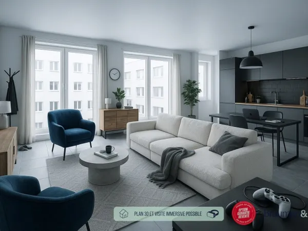 4 PIÈCES de 99m² + PKG(s) 