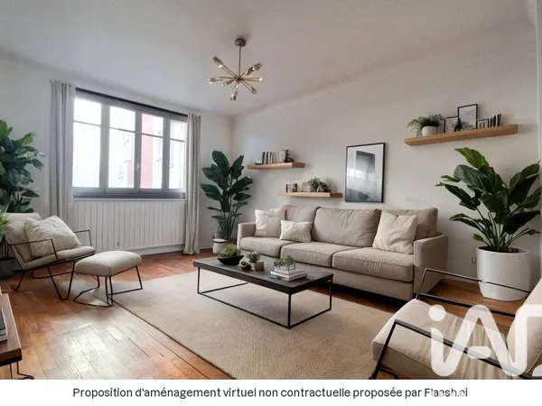 Appartement 2 pièces 63 m² 