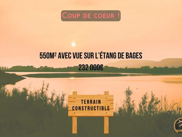 Terrain constructible vue sur l'étang 