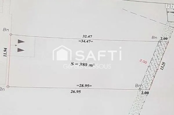 Terrain 380 m² 