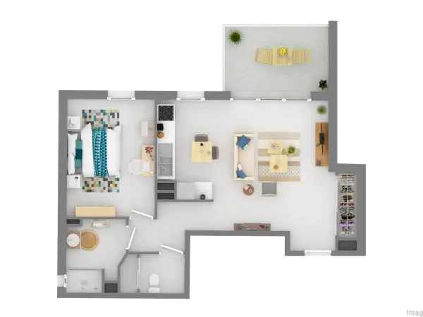 Appartement 3 pièces 63 m² 