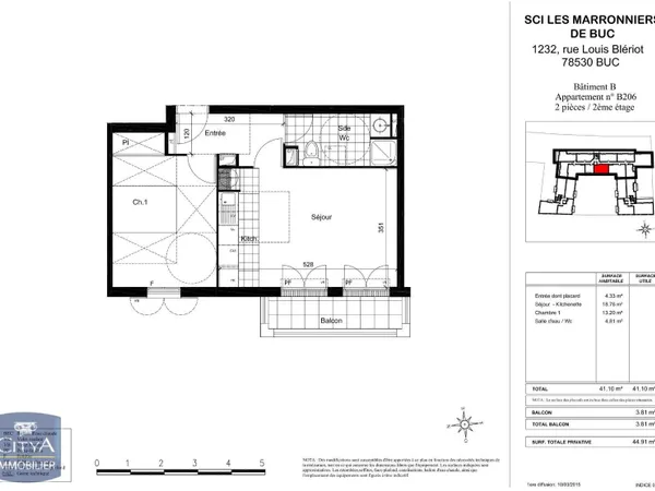 Appartement 2 pièces 41 m² 