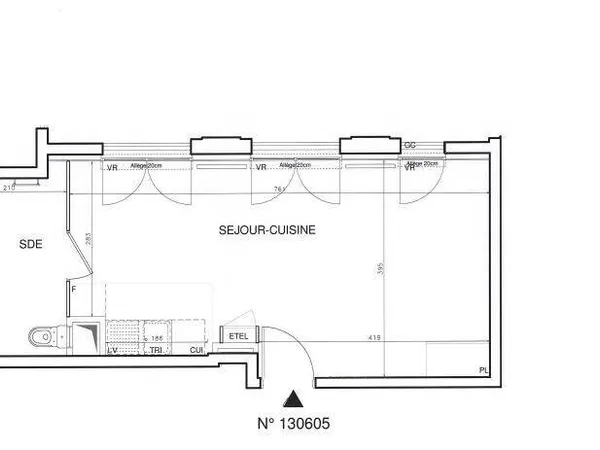 Appartement 1 pièce 37 m² 