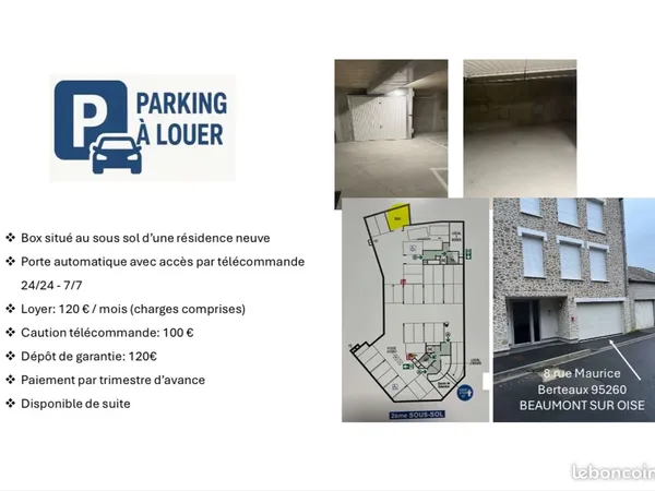 Parking box a louer 