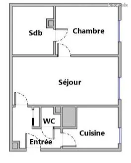 Appartement 2 pièces - 43 m² - refait à neuf 