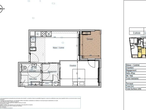 Appartement 2 pièces 67 m² 