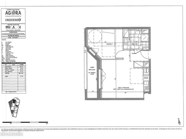 APPARTEMENT T2 - 1 place de parking couvert 