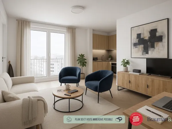 2 PIÈCES de 46m² 