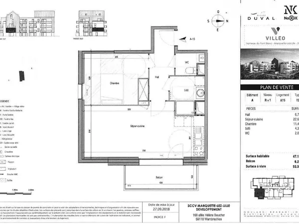 Appartement 2 pièces 47 m² 