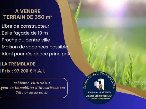 Terrain en individuel 350 m² 
