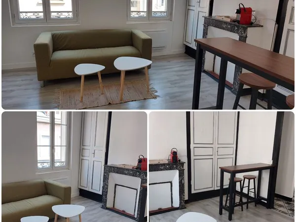 LOUE BEL APPARTEMENT F2 MEUBLE centre ville DREUX 
