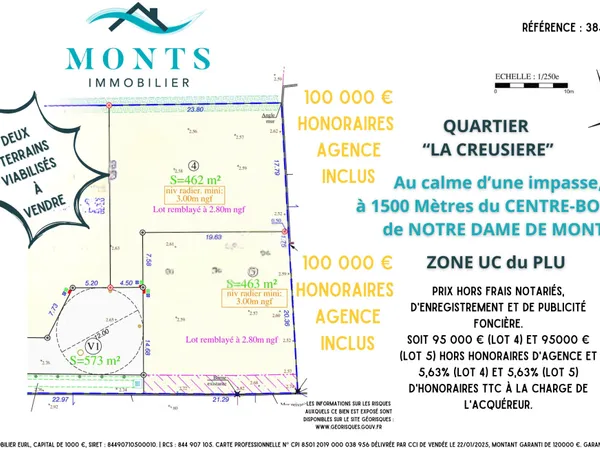 DEUX TERRAINS À VENDRE ! 