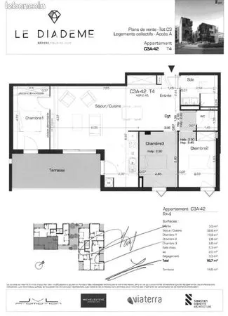 Appartement 4 pièces 83 m² 