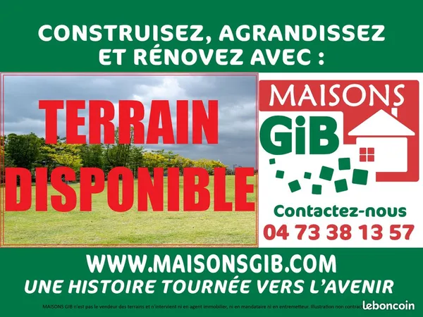 Terrain centre ville de Maringues 