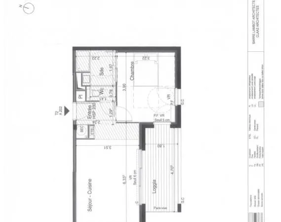 Appartement 2 pièces 42 m² 