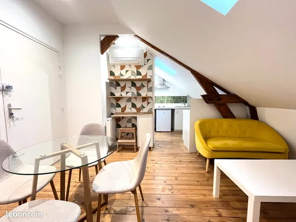 Appartement meublé 16 m² - GARANTIE VISALE OBLIGATOIRE - Hypercentre Tours 