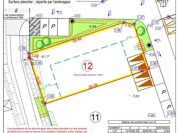 Terrain 468 m² Donges 