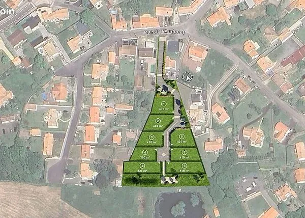Terrain 400 m² 