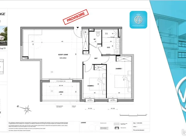 Appartement 3 pièces 69 m² 