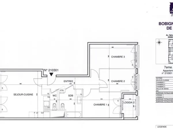 Appartement 4 pièces 76 m² 