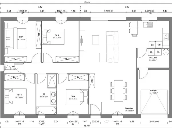 Projet de construction d'une maison 108 m² avec terrain à LA JARRIE (17) 