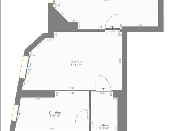 Appartement 2 pièces 41 m² 