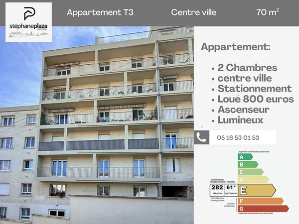 Appartement Angoulême 3 pièce(s) 70 m2 