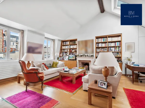 Duplex de 94m², dernier étage, rue Cler 