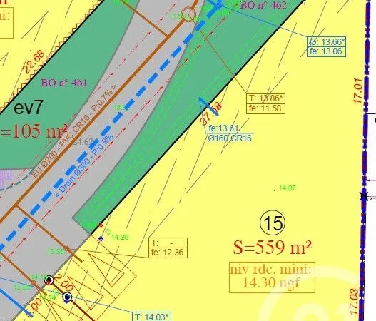 Terrain 559 m² 