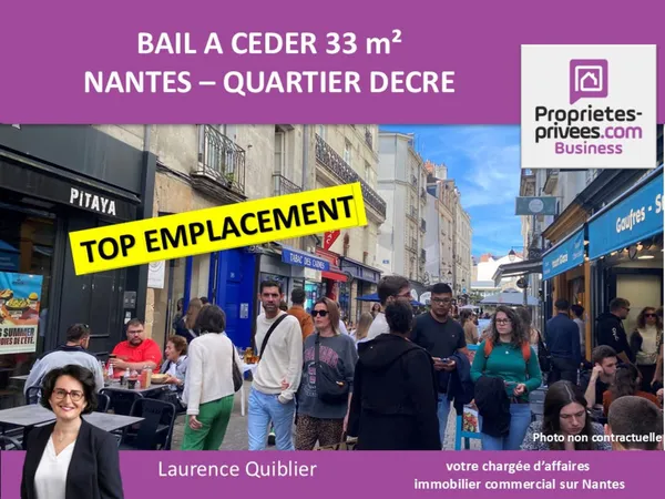 44000 NANTES, QUARTIER DECRE - BAIL A CEDER, LOCAL COMMERCIAL 33 M² 