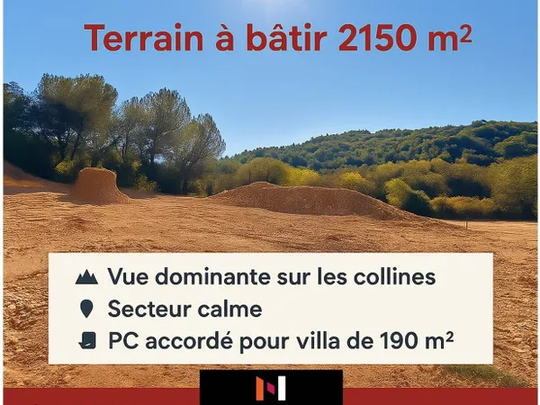 Terrain constructible 2150 m² 