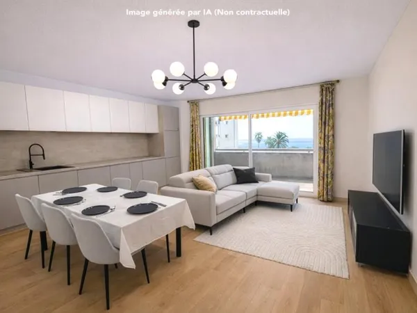 T2 de 63m² traversant et lumineux