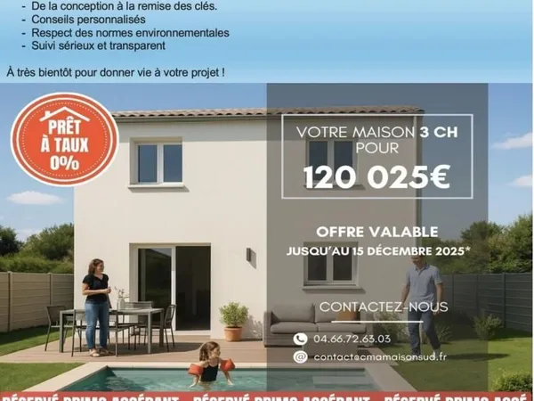Maison 4 pièces 80 m² 
