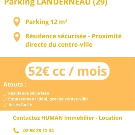 Parking 12 m² Landerneau 