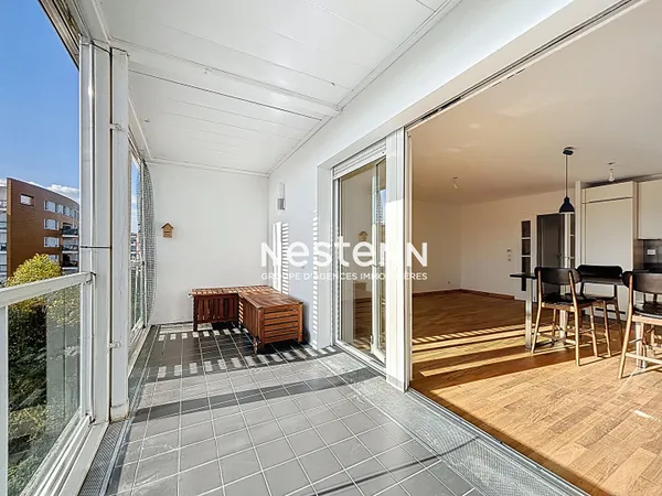 ISSY LES MOULINEAUX - FORT D'ISSY - Vente appartement 3 pièces traversant de 68,01 m² avec une 
