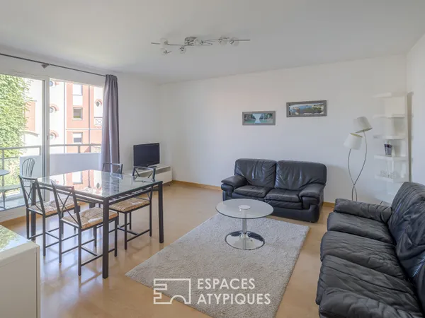 Appartement meublé proche gare avec balcon et parking 