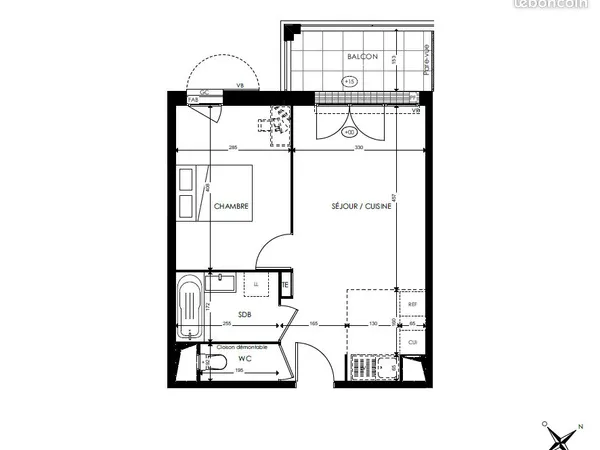Appartement 2 pièces neuf houdan 