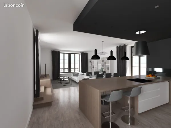 Triplex 4 pièces 93 m² 