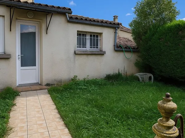 Pomerol maison louée 73m² jardin garage 85 000 