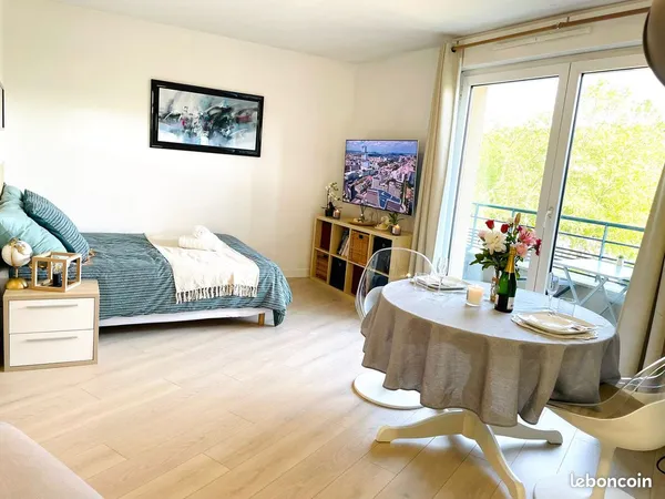 LOCATION MEUBLE - Grand Studio 35m² - Standing avec Balcon - Pied Métro 7 (Kremlin-Bicêtre) - 