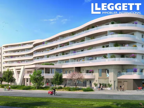 1 pièce neuf 27 m² à Saint Laurent du Var | 4ème étage | Balcon 7 m² | Exposition nord | 