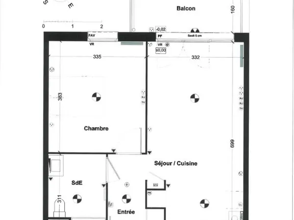 Appartement 2 pièces 44 m² 