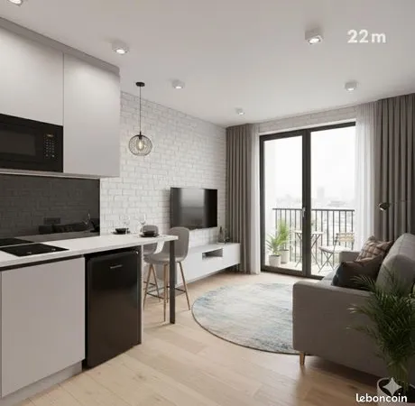 Studio 1 pièce 34 m² 