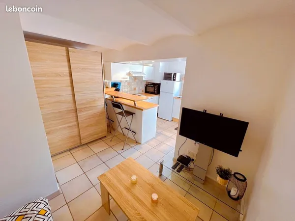 Studio meublé avec terrasse - Calme - Centre & gare à pied - Zéro charges 