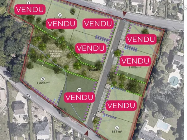 Terrain 900 m² SAINT AVERTIN 