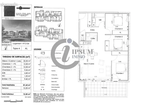 Appartement 4 pièces 82 m² 