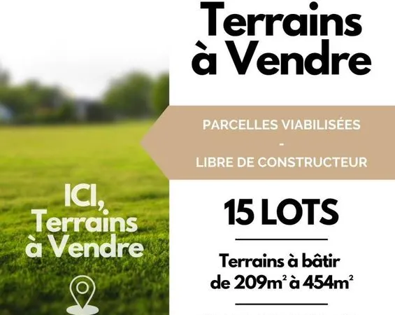 Terrain 209 m² Saint-Antoine-du-Rocher 