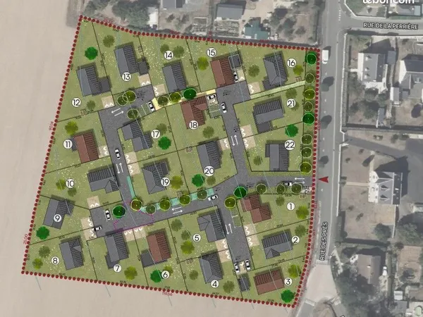 Terrain 454 m² Beaumont Louestault 
